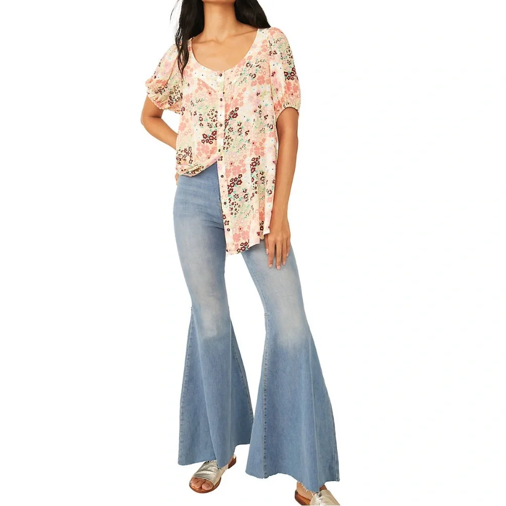 NWT Free People Callie Printed Tunic - Picture 4 of 14
